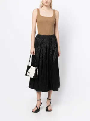 【Vince】レザーミディスカート VINCE アセテートサテン フレアミディスカート | maison