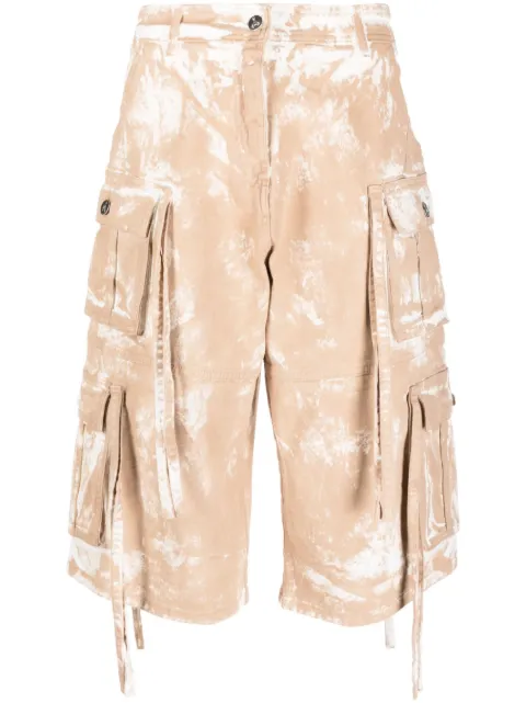 ANDREĀDAMO washed drill cargo shorts