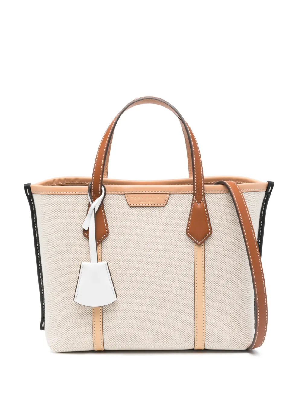 Tory Burch Canvas Leather Tote Bag Farfetch