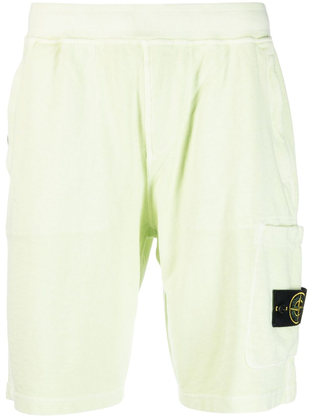 Stone Island Compass-motif cotton shorts - Green