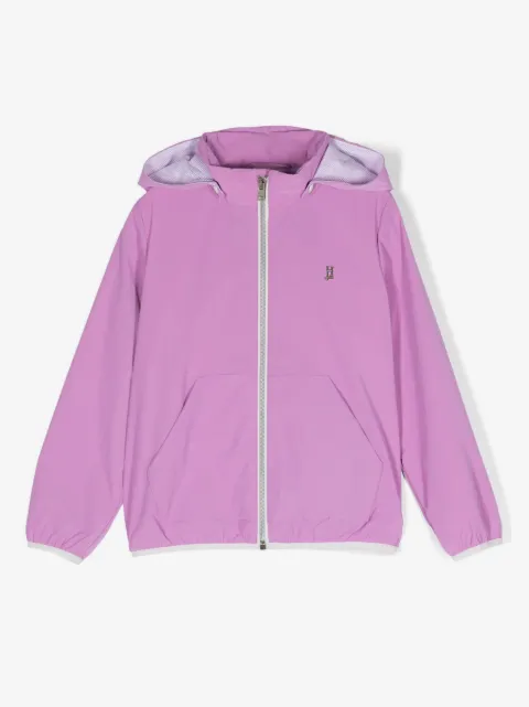 Herno Kids zip-up hooded bomber jacket