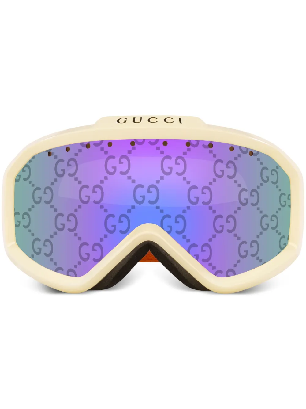 Gucci Eyewear Maschera Da Sci Con Monogramma Bianco FARFETCH IT