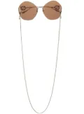 Gucci Eyewear frameless logo-engraved sunglasses - Gold