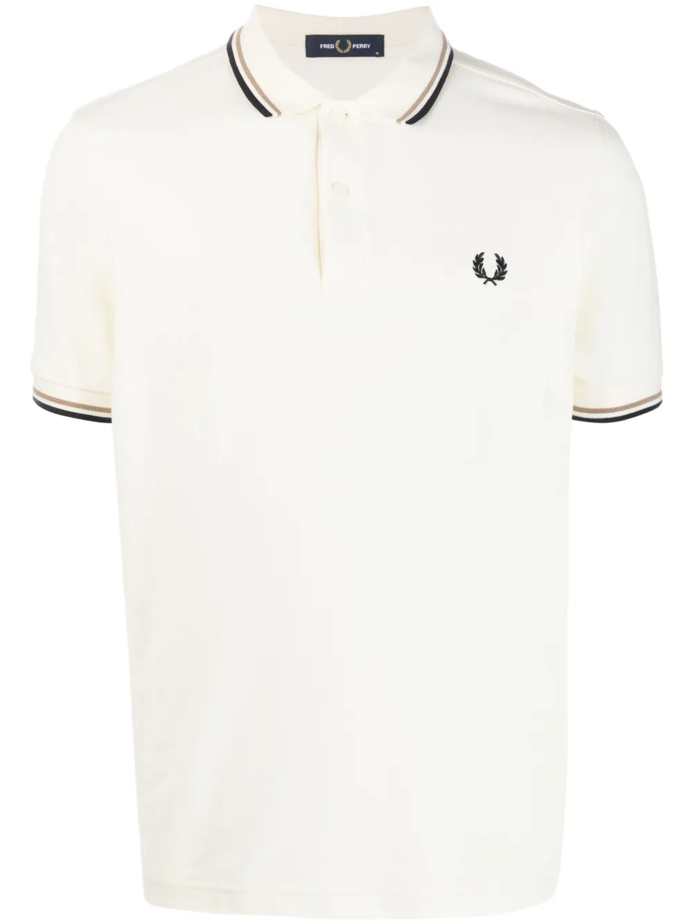 Fred Perry embroidered-logo polo shirt | Neutrals | Image 1