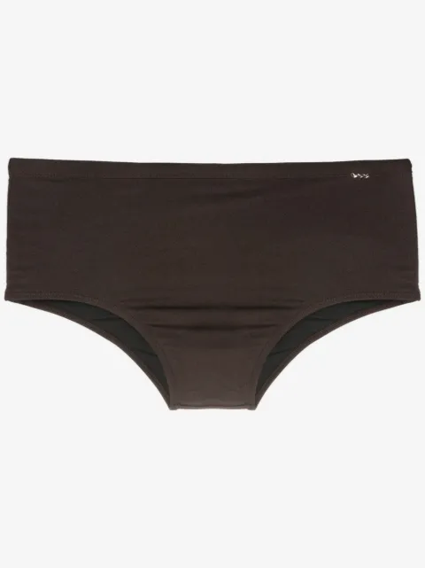 Amir Slama logo-plaque swim trunks