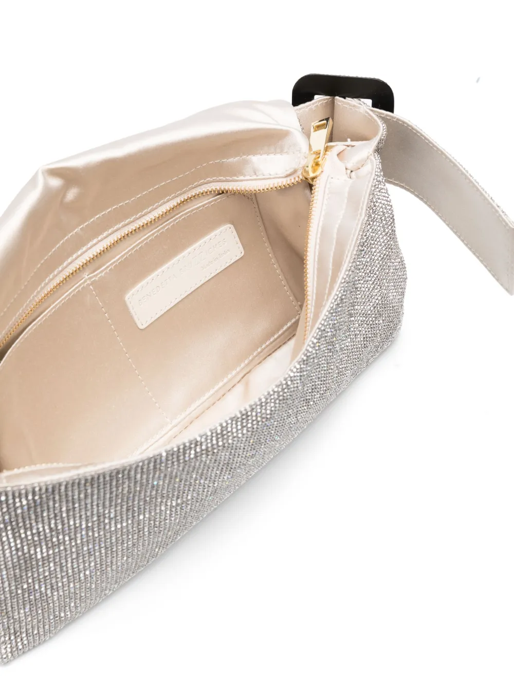 Benedetta Bruzziches Vitty Crystal-embellished Shoulder Bag In Silver
