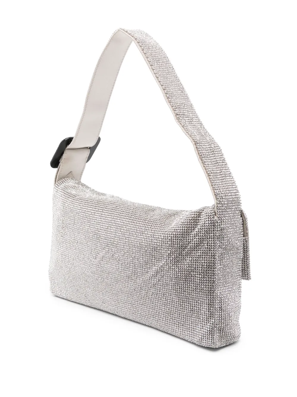 Benedetta Bruzziches Vitty Crystal-embellished Shoulder Bag In Silver