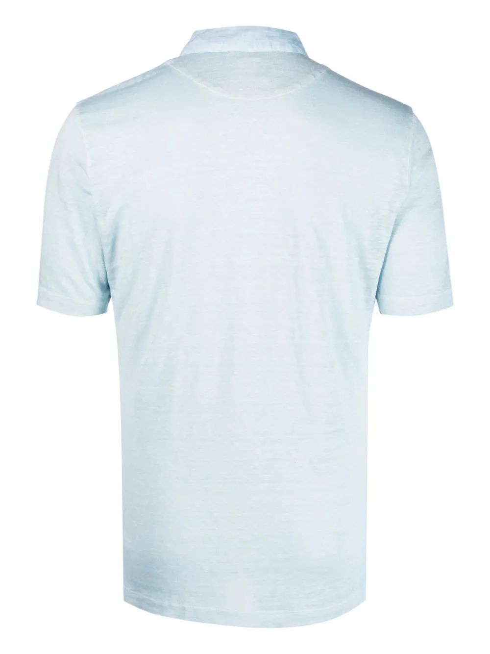 120% Lino Linnen poloshirt - Blauw