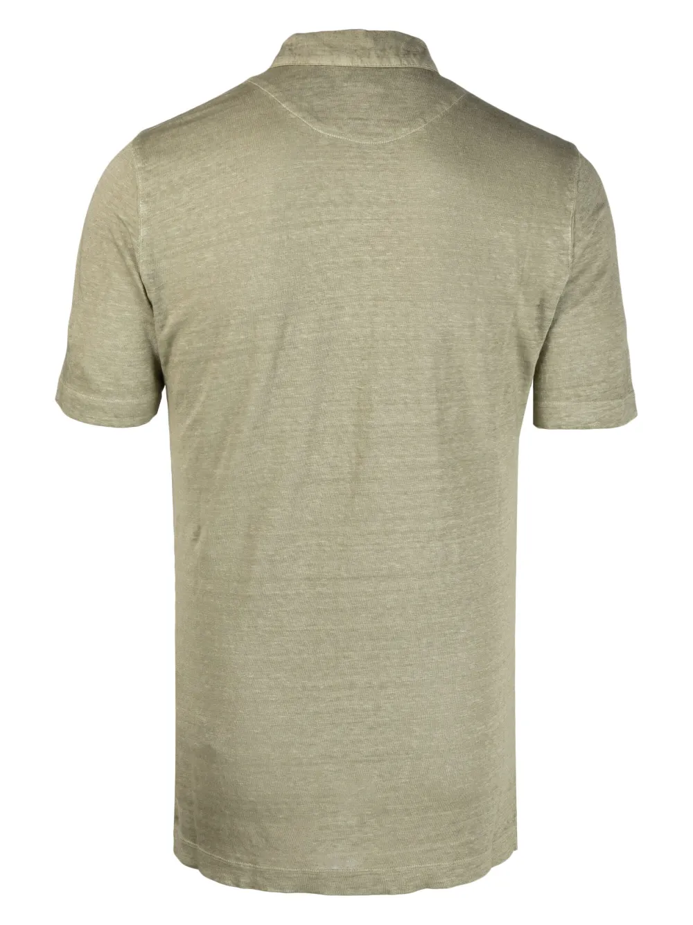 120% Lino Poloshirt met klassieke kraag - Groen