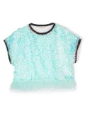 Andorine embellished sequin crew-neck T-shirt - Blue