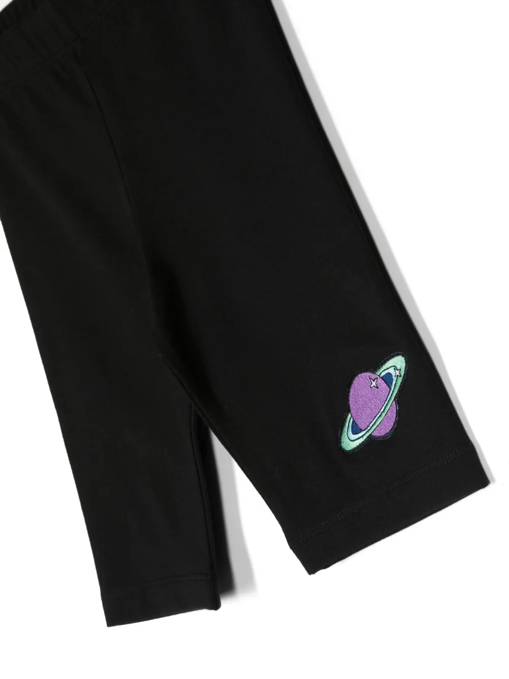 Andorine Patch-detail Stretch Shorts In Black