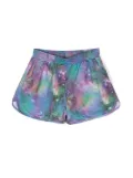 Andorine cosmic-print stretch shorts - Green