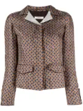Prada Pre-Owned geometric-print silk shirt - Brown