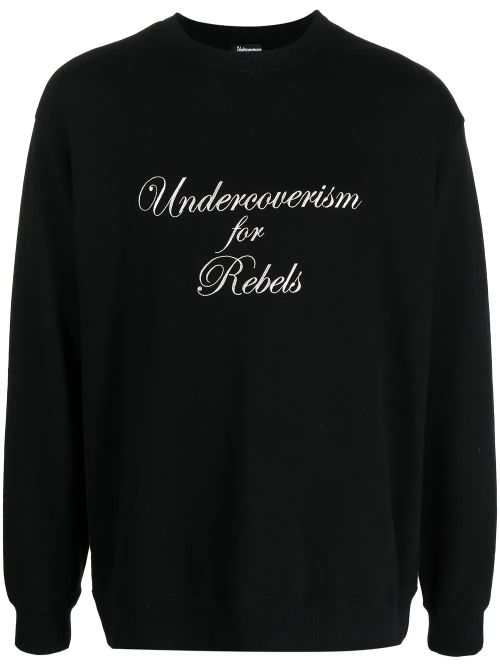Undercover Embroidered Slogan Sweatshirt In Black