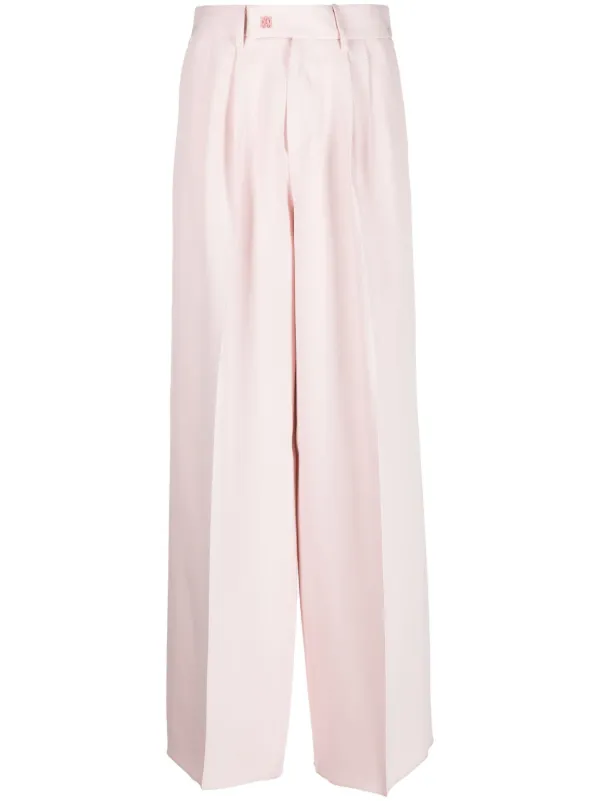 Amiri Wide-leg Tailored Trousers in Pink