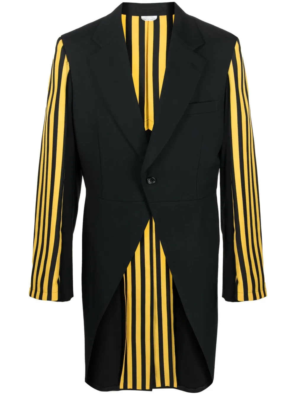 Comme Des Garçons Homme Plus contrasting-panel striped tailcoat