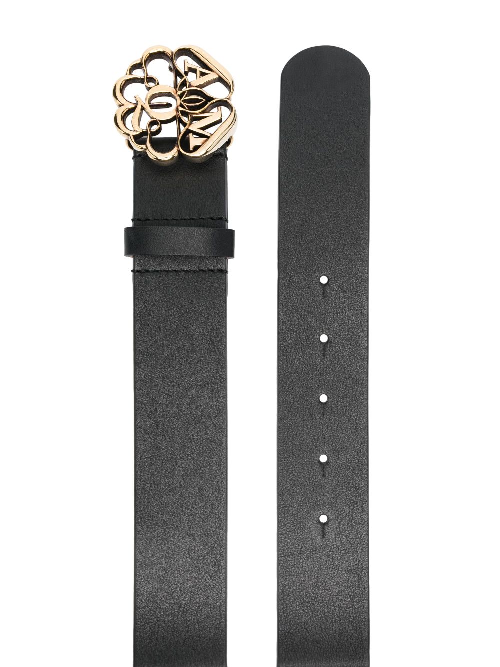 Alexander McQueen Riem met logogesp - Zwart