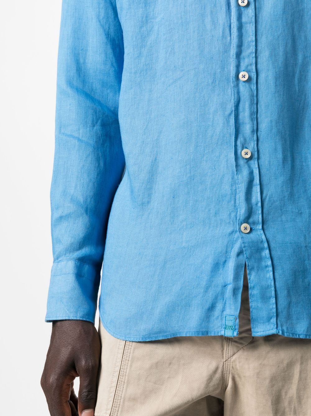 Shop Tintoria Mattei Button-fastening Long-sleeved Shirt In Blau