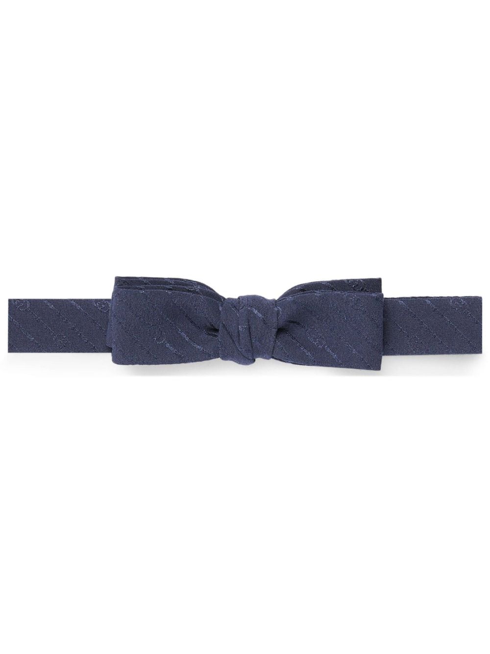 Gucci Silk Bow Tie In Blue