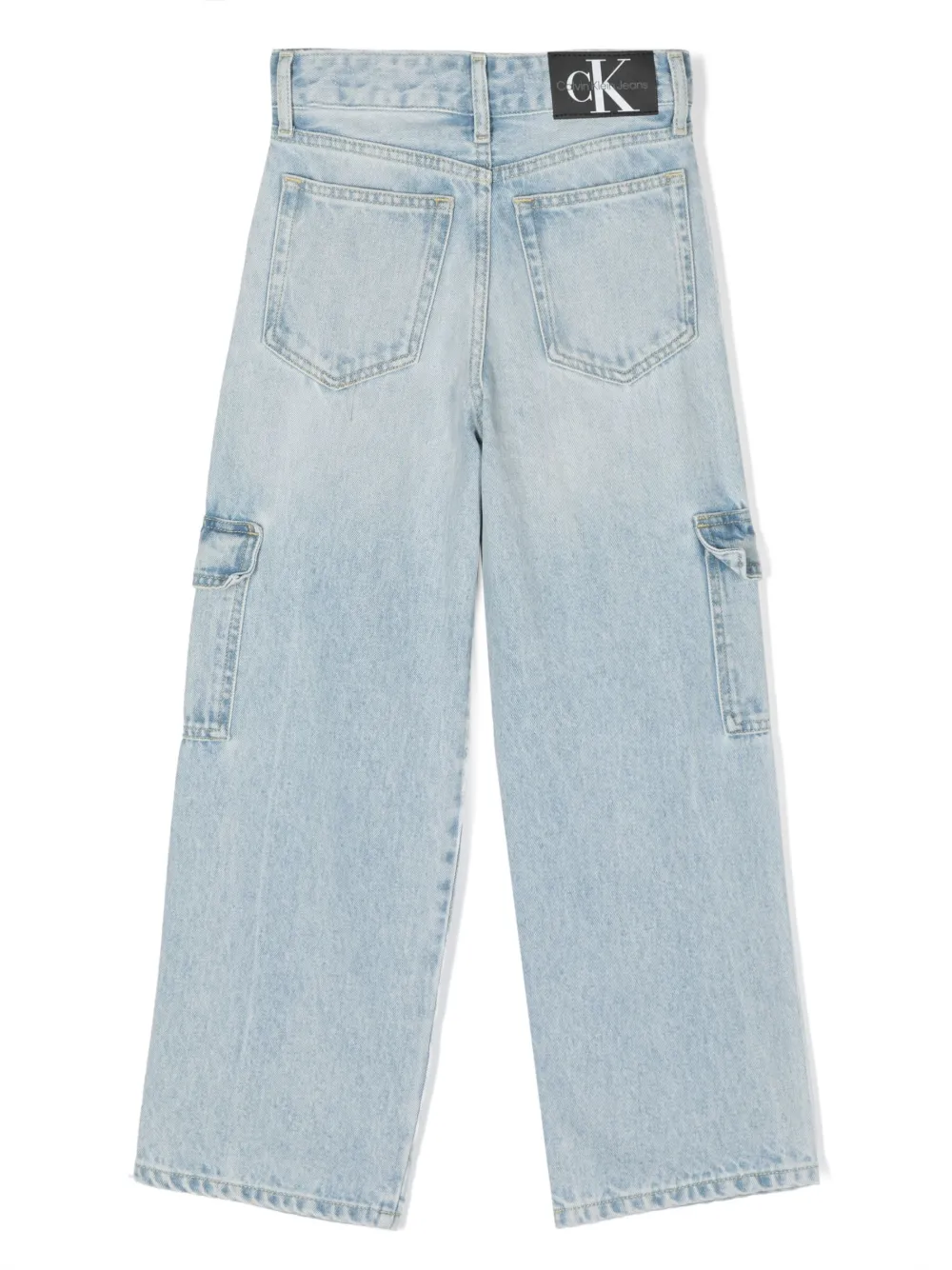 Calvin Klein Kids Jeans met klepzak - Blauw