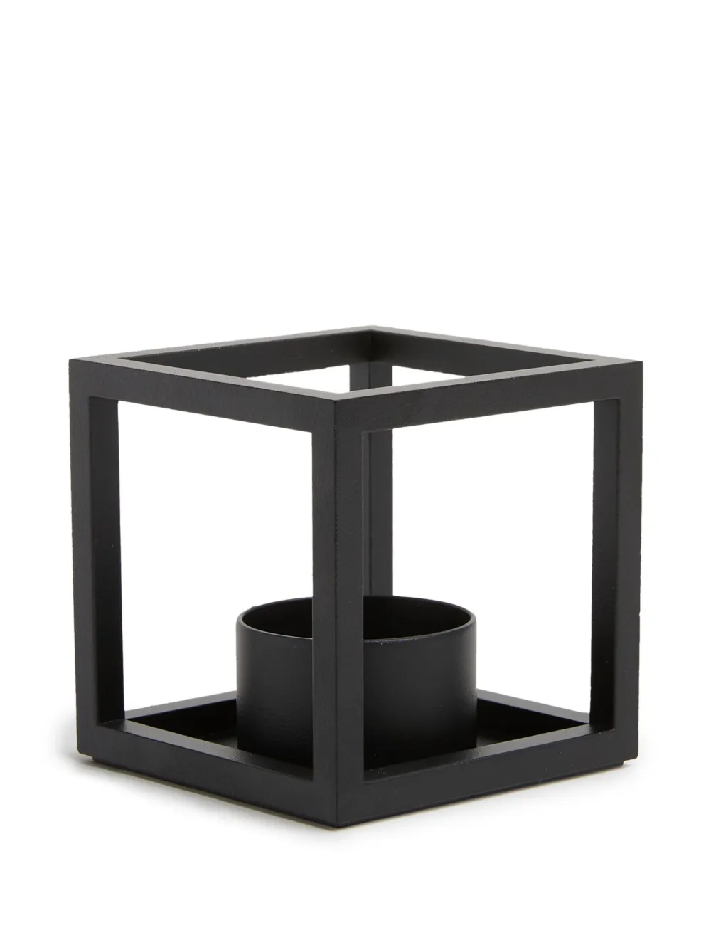 Shop By Lassen Kubus Metal Candle Holder In Black