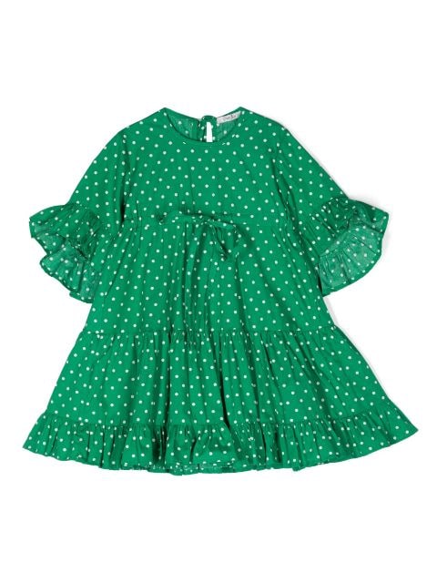 Piccola Ludo polka dot-print cotton dress