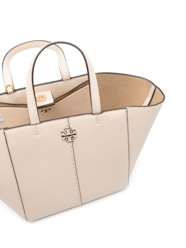 Tory Burch Beige McGraw Leather Bucket Bag