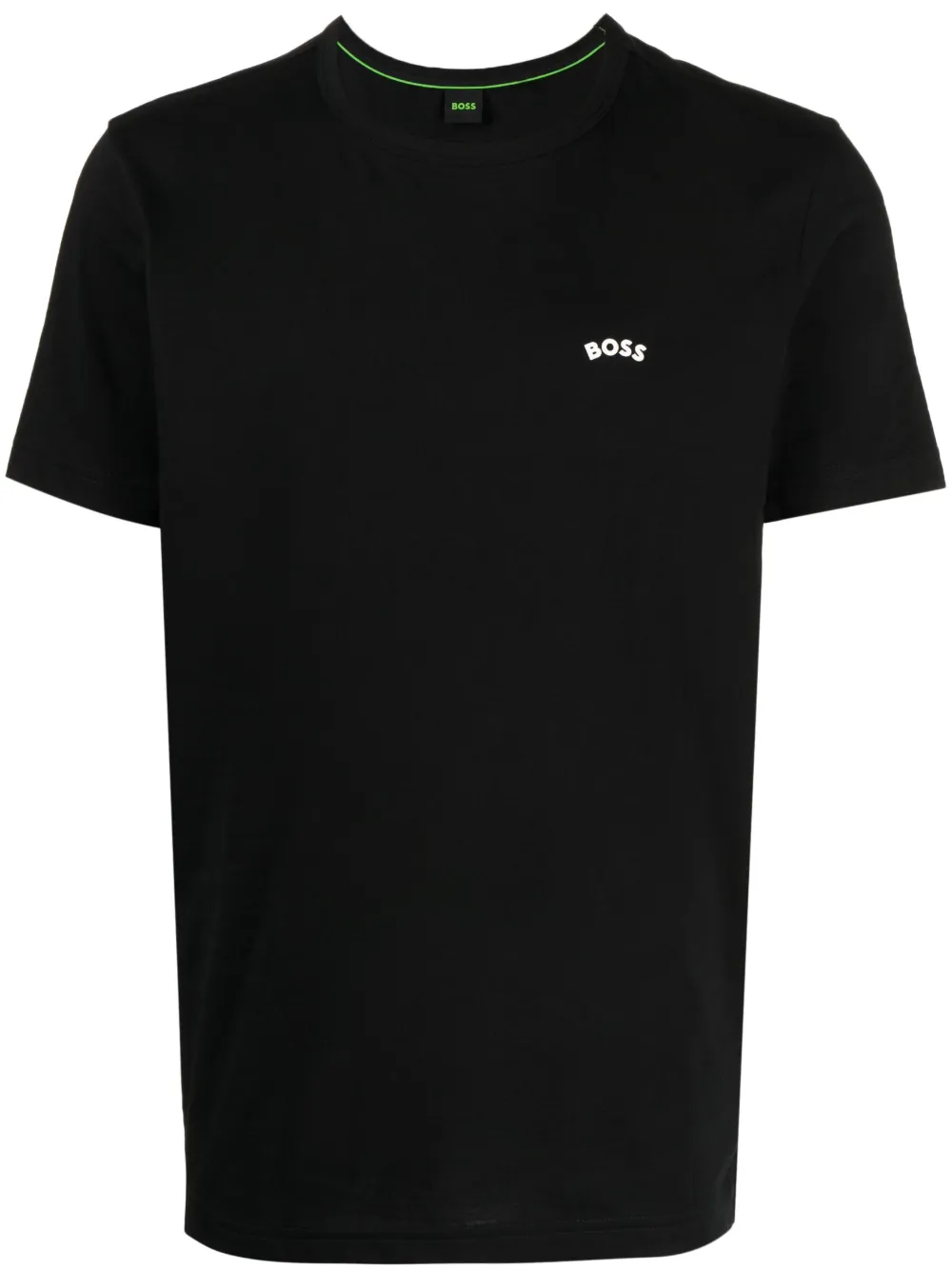 Hugo Boss Slim-fit T-shirt With Popcorn Stripe Fabric In Schwarz