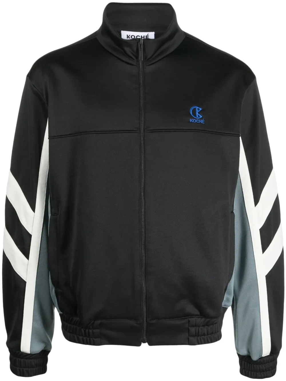 Koché embroidered-logo zip-up sweatshirt - Black