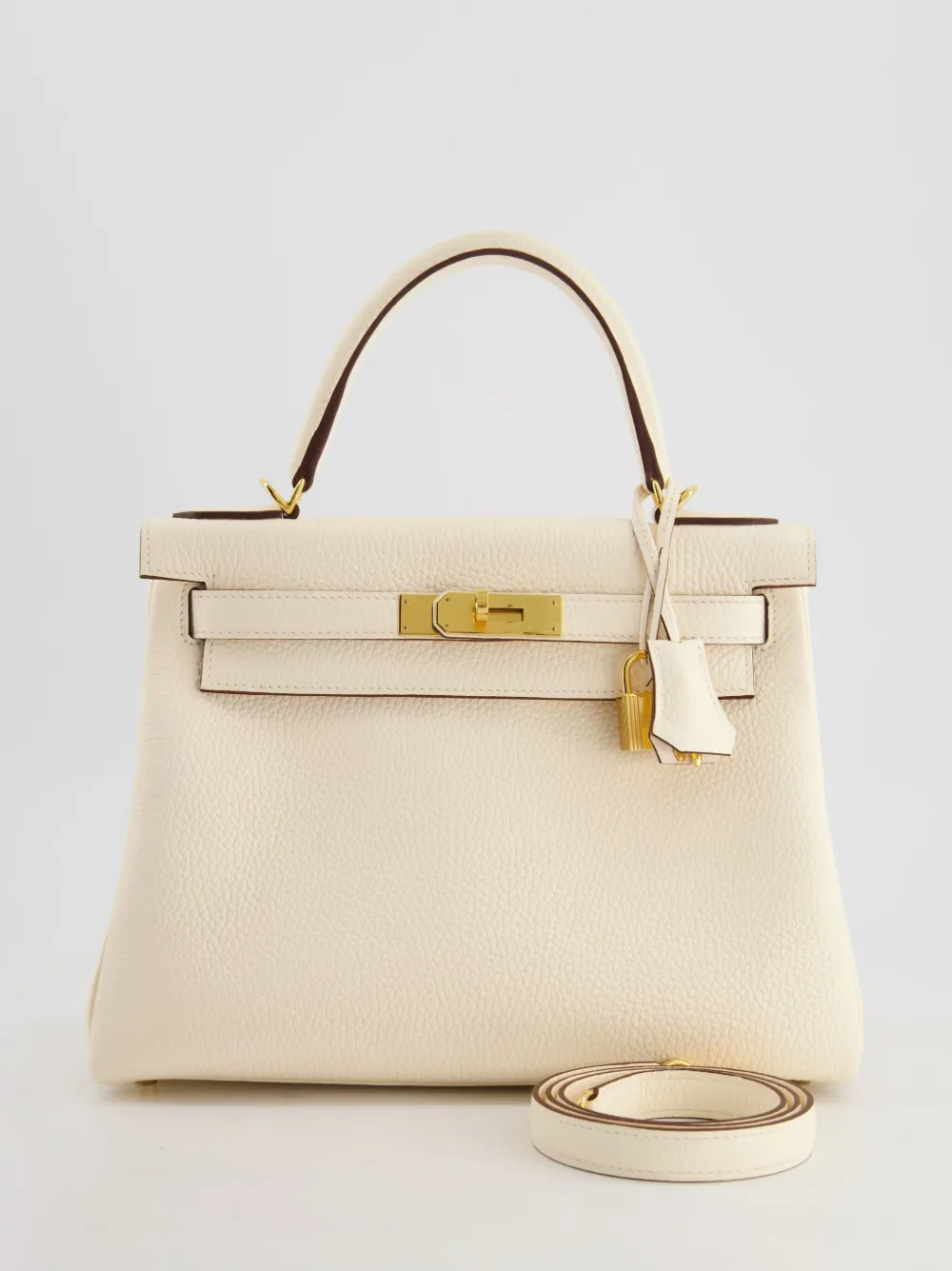 Pre-owned Hermes 2022 Kelly 28 Retourne Two-way Bag In 中性色