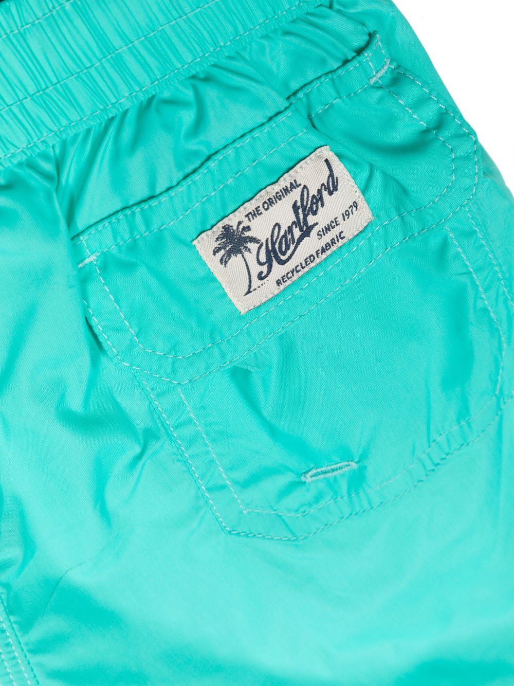 Shop Hartford Logo Patch Swimming Shorts In Blue
