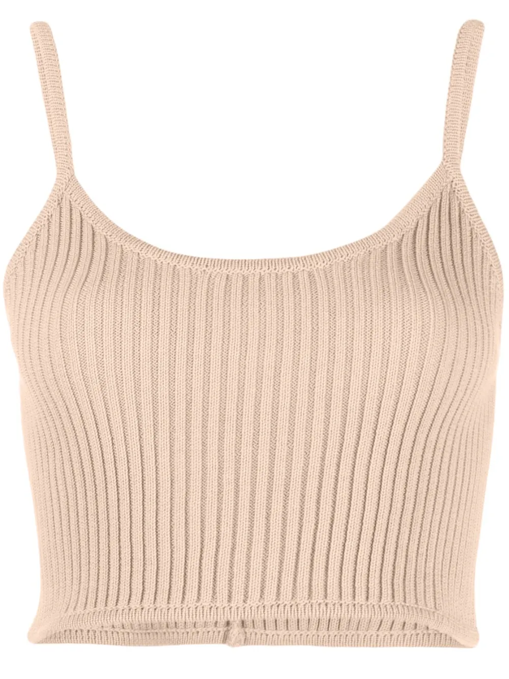 Peserico ribbed tank top - Brown