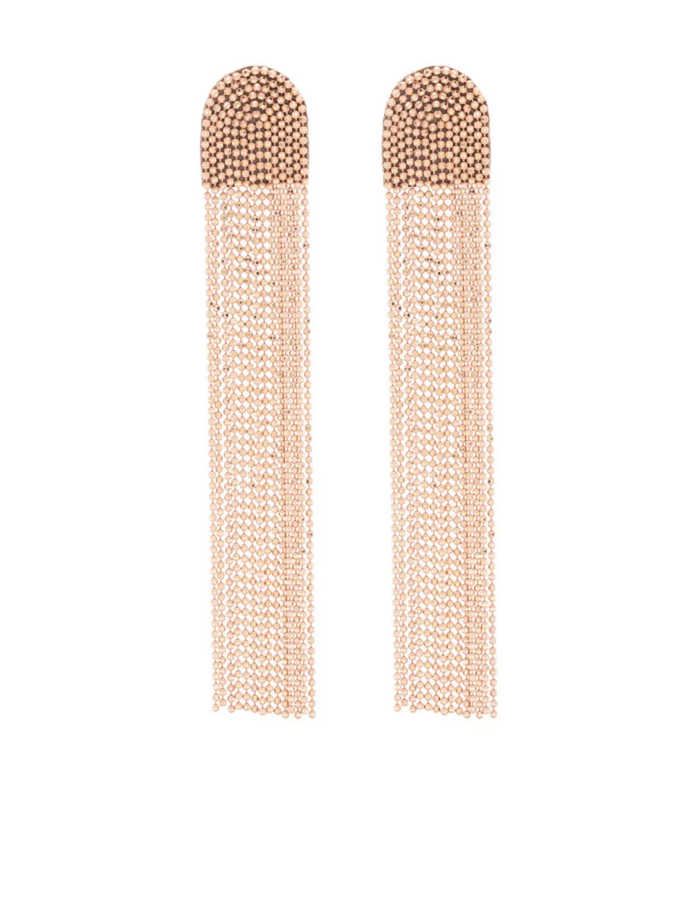 Fabiana Filippi Fringed Shiny Earrings In Neutrals