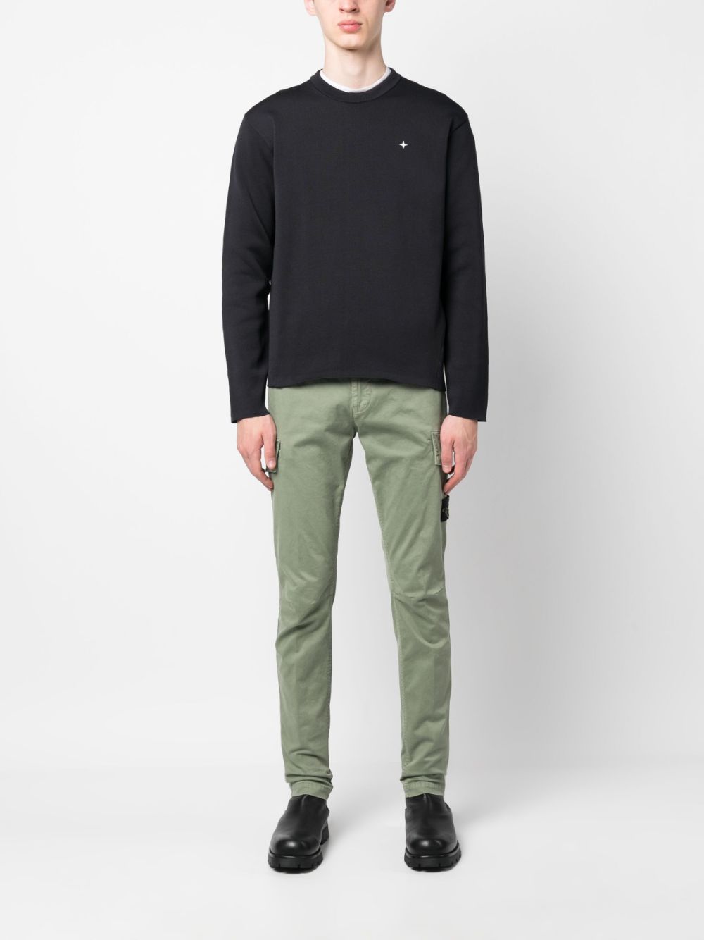 Stone Island stretch-cotton tapered-leg Trousers - Farfetch