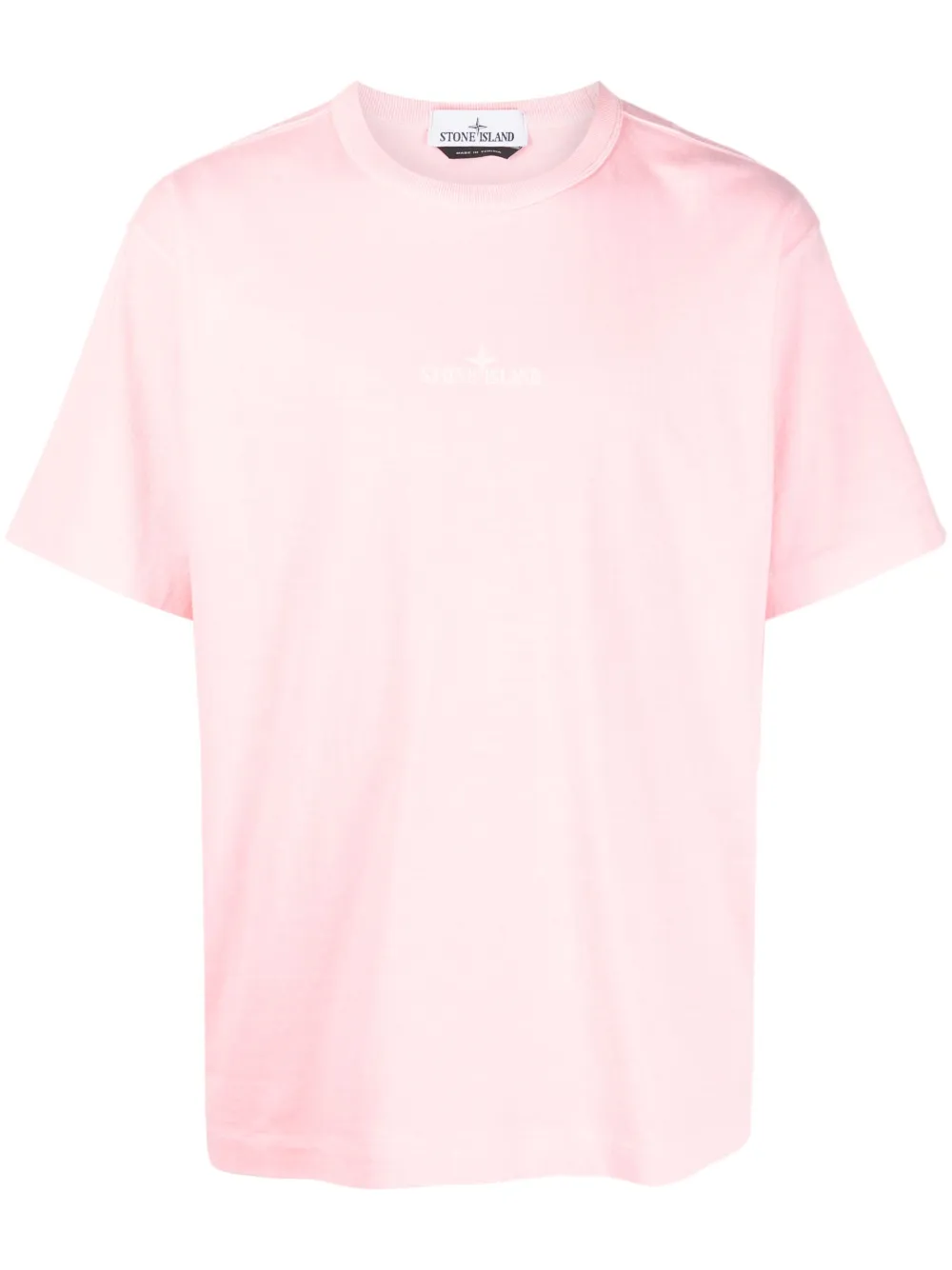 Stone Island Embroidered-logo T-shirt In Pink | ModeSens