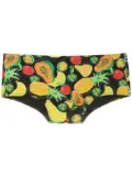 Amir Slama fruit-print swim trunks - Black