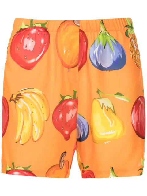 Amir Slama fruit-print elasticated-waistband shorts