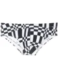 Amir Slama geometric-print swim trunks - Black