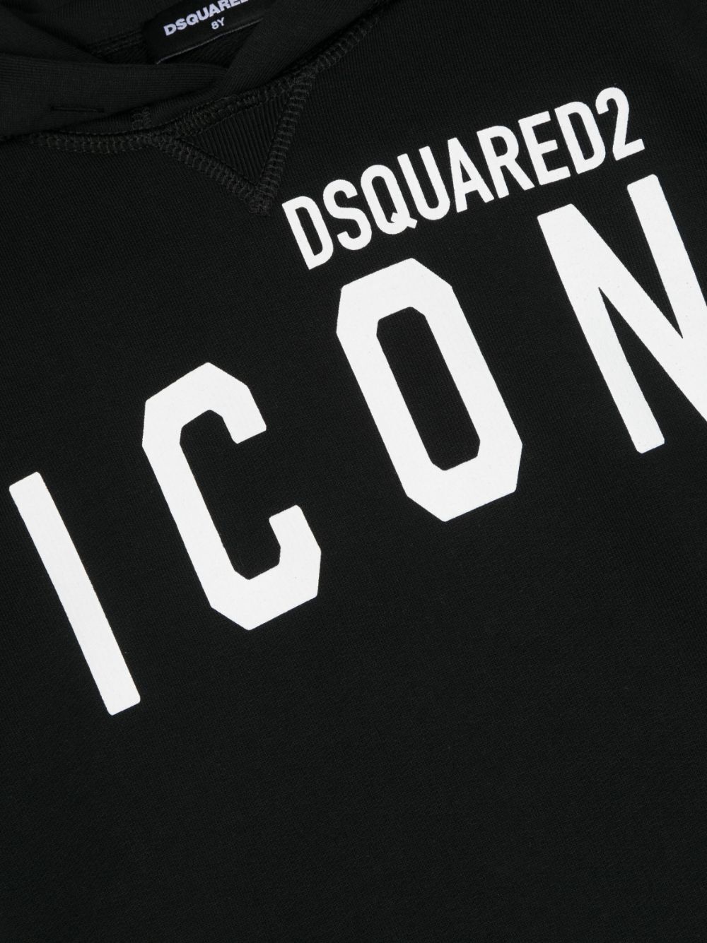 Shop Dsquared2 Logo-print Cotton Hoodie In Black