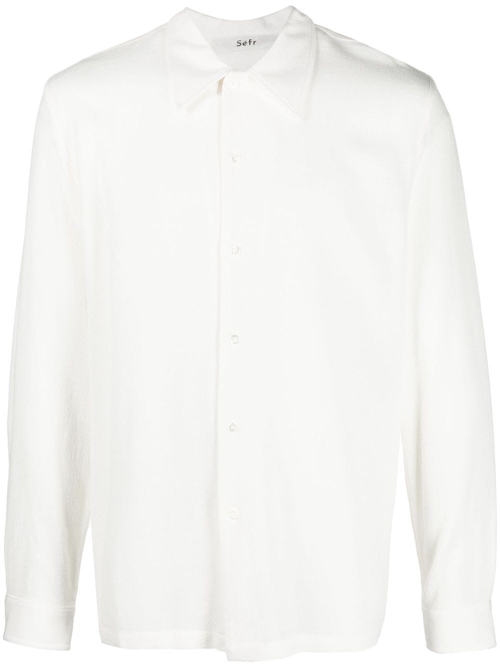 Séfr Gathered-detail Long-sleeve Shirt In Nude