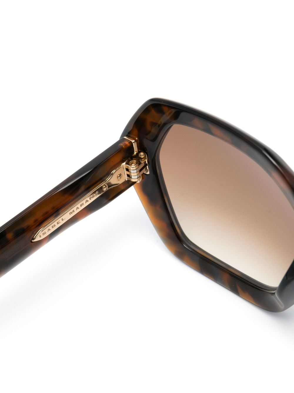 Shop Isabel Marant Eyewear Geometric-frame Tortoiseshell Sunglasses In Braun
