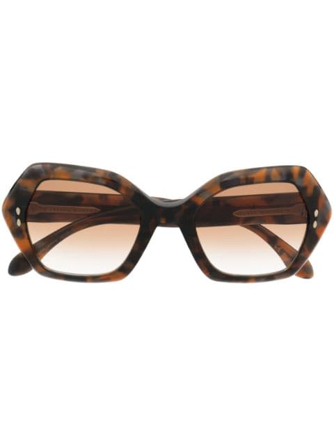 Isabel Marant Eyewear  geometric-frame tortoiseshell sunglasses