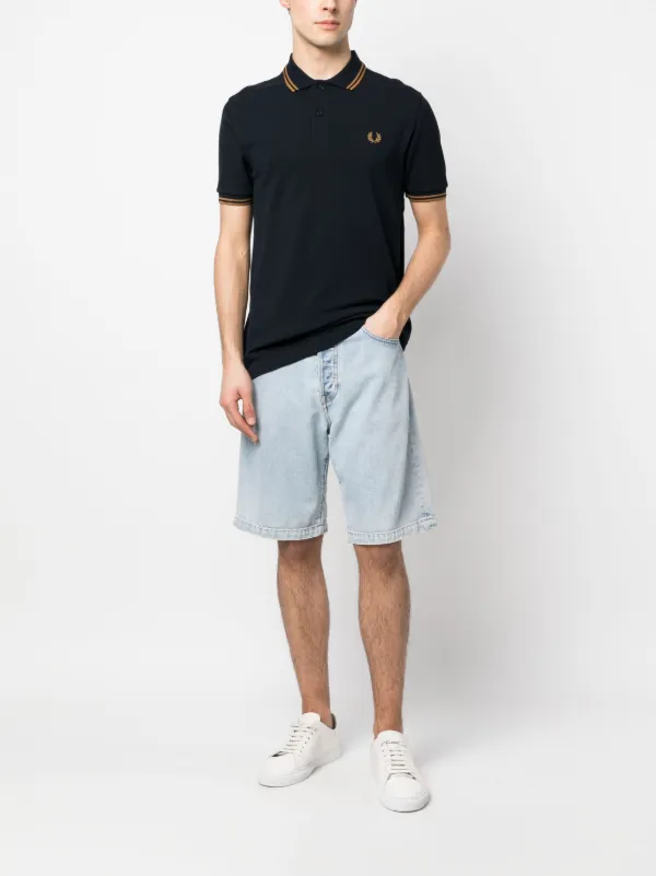 Fred Perry embroidered-logo Polo Shirt | Blue | FARFETCH CA