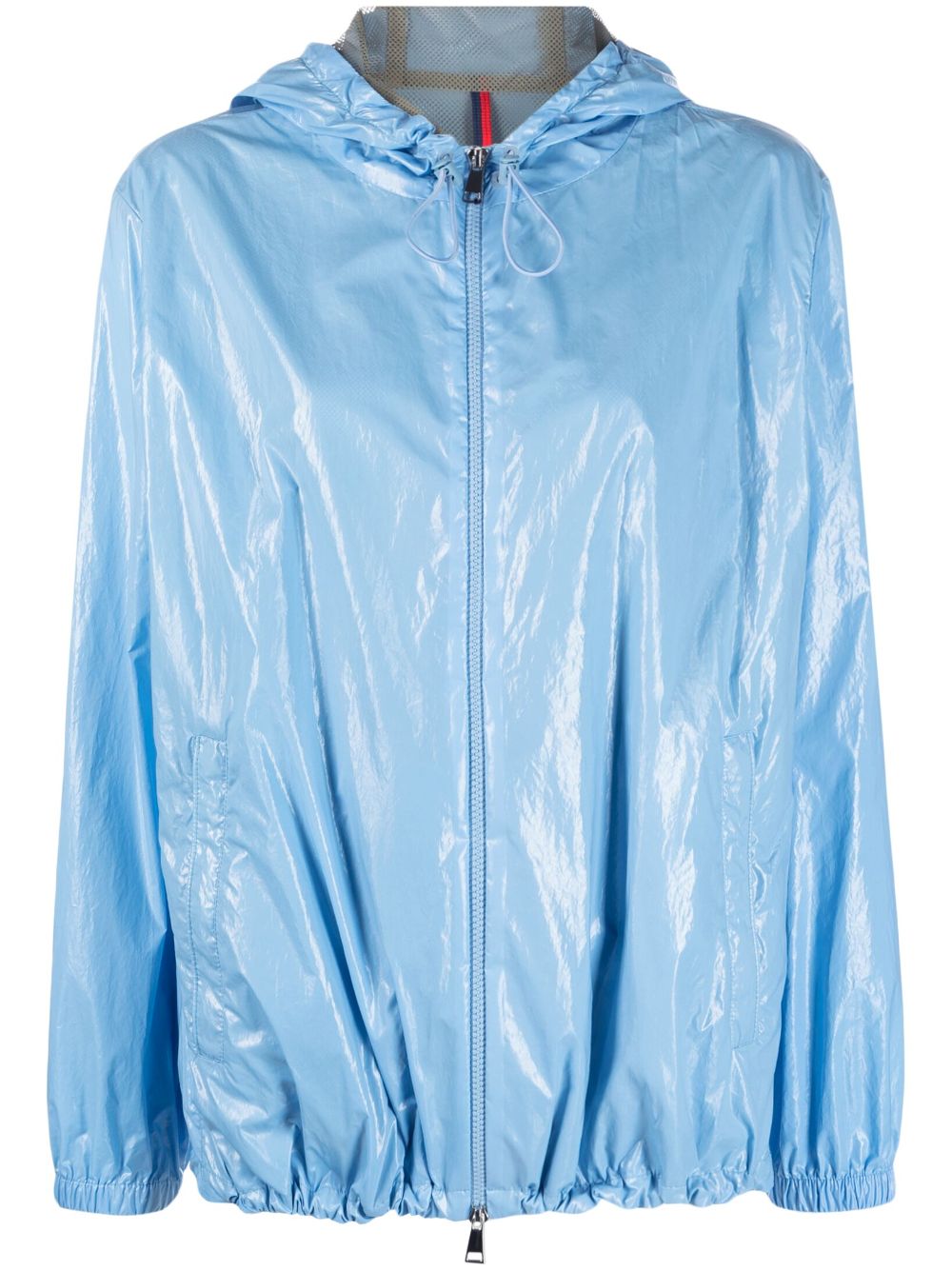 Shop Moncler Zip-fastening Hooded Jacket In Blau