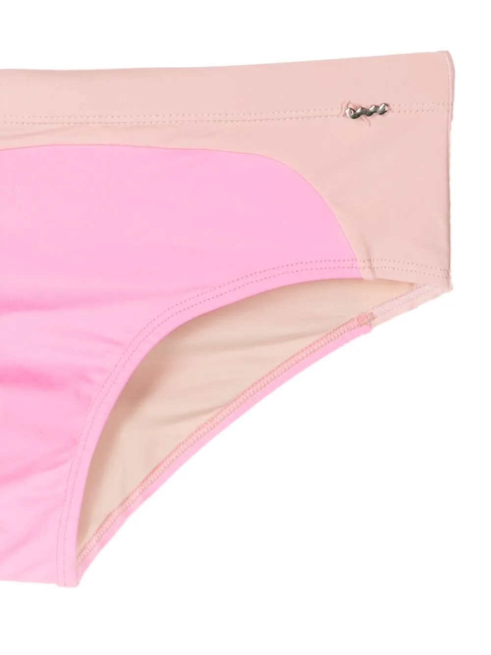 Shop Amir Slama Panelled Swim Trunks In Pink