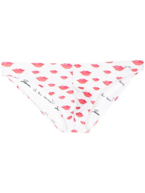 Amir Slama lip-print swim trunk