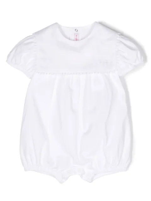 Il Gufo embroidered-logo cotton romper