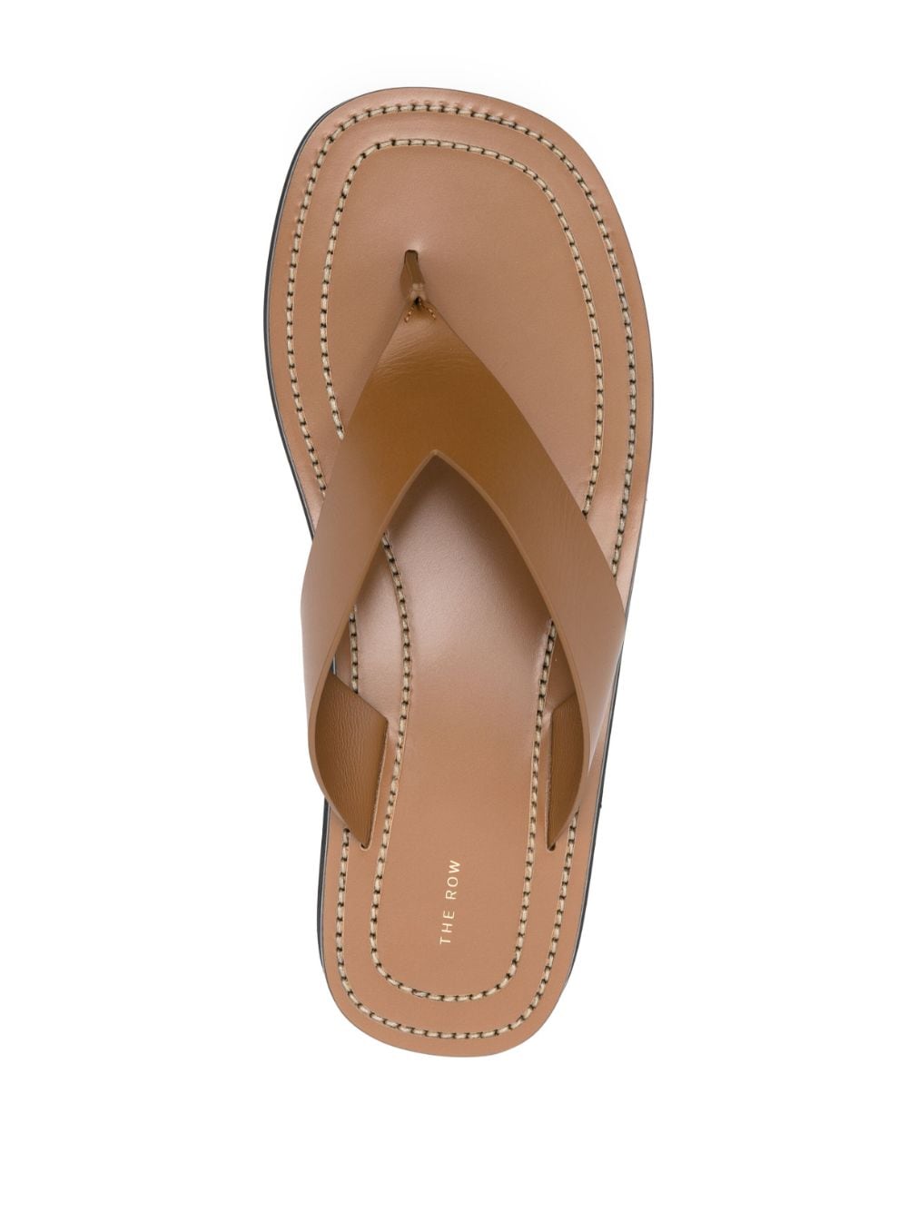 Shop The Row Leather Flip Flops In Neutrals