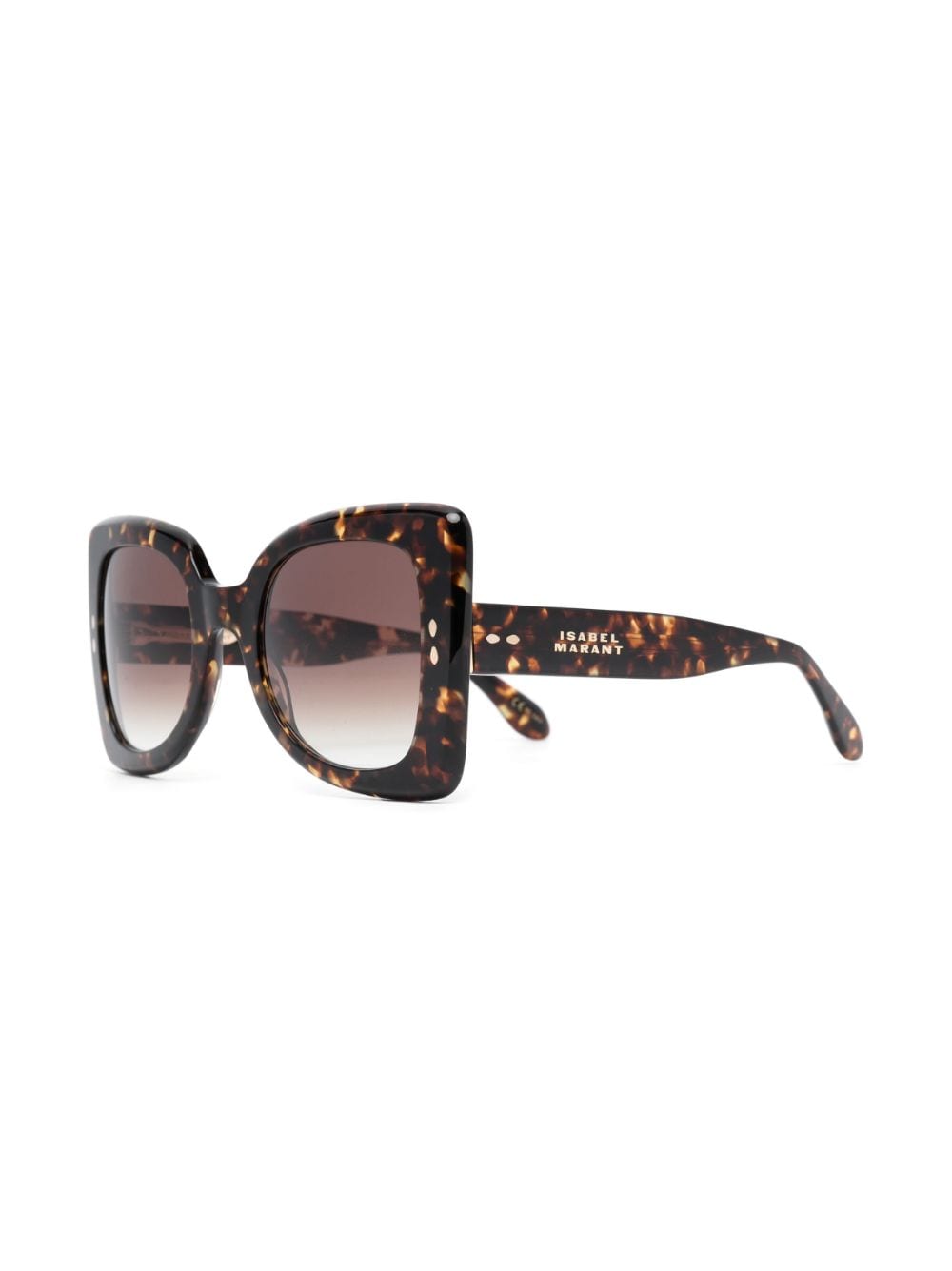 Shop Isabel Marant Eyewear Oversize-frame Tortoiseshell Sunglasses In Brown