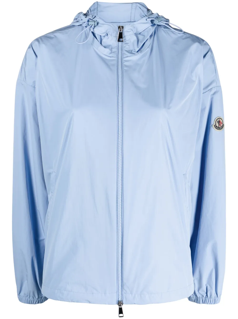 Moncler Wuisse Shiny Parka Jacket In Blue